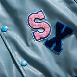 Baby Blue Varsity Jacket Spring Baseball Uniform Popular Jacket for Men