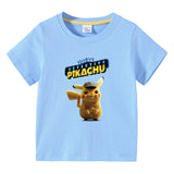 Children Pokemon Pikachu T Shirt Summer Cotton Short-Sleeved T-shirt Sports