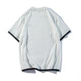Men's T-Shirt Summer Men's Solid Color round Neck Embroidered T-shirt