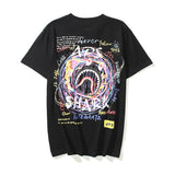 Shark Print T Shirt Cartoon Round Neck Summer Printed Large Size Short Sleeve Casual