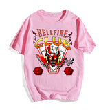 Stranger Things Hellfire Club T Shirt Fashion Loose T-shirt Short Sleeve