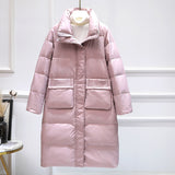 Women Winter Coats Puffer Jacket Down Coat Large Pocket Down Jacket Female Fashion Winter White Duck Down Coat