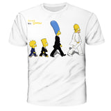 Homer Simpson Shirt Casual Summer Digital Printing Loose Short Sleeve