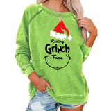 Grinch Hoodie Grinch Stole Christmas round Neck Sweater for Women