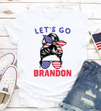 Let'S Go Brandon T Shirt Briden Girl Printed Short Sleeve Round Neck T-Shirt
