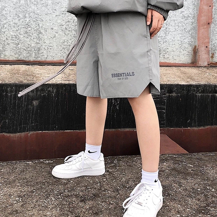 Fog Fear of God Essentials Shorts Multi-Line Sports Pants Reflective Colorful Nylon High Street Shorts