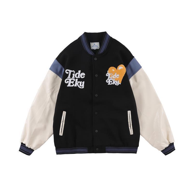 Baggy Jacket Baseball Uniform Men's and Women's Spring and Autumn Retro Jacket