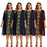 Nina Parker Black Dress Elegant Graceful Chiffon Cape Dress