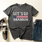 Let'S Go Brandon T Shirt Letter Short Sleeve Printed Fashion T-Shirt