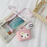My Melody Bag Cartoon Kitty Kid's Messenger Bag Cute Silicone Wide Shoulder Strap Parent-Child Bag Candy Color Girls' Coin Purse Kulomi