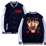 Stranger Things Hellfire Club Coat Hellfire Club Printed Men's and Women's Long Sleeves Baseball Uniform for Men and Women