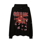 Mens Fall Outfits Rap Figure Printed Hoodie Men and Women Autumn and Winter High Street Vibe