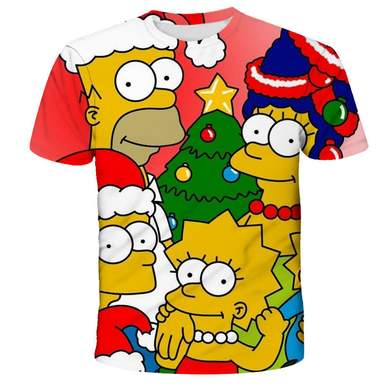 Homer Simpson Shirt Printed Casual Trendy round Neck