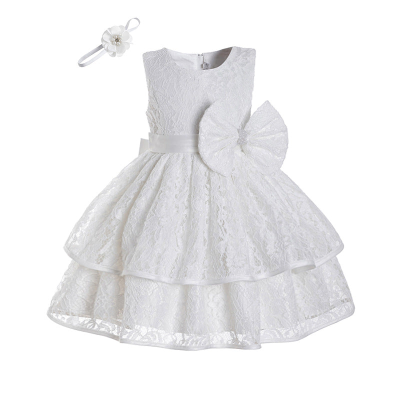 Toddler Girls Sequin Gown Dress Baby Baby Suit Birthday Lace Dress Princess Dress