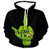 Grinch Hoodie Green Fur Monster Grinch 3D Sweater Hooded