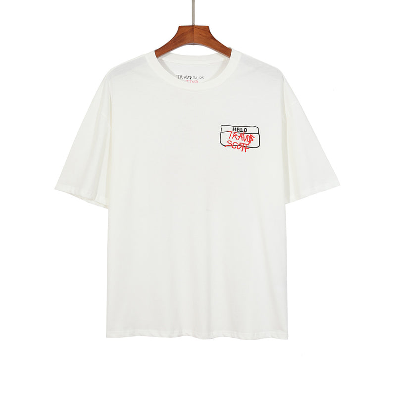 Cactus Jack McDonalds Shirt Travis Scott Cactus Jack Short Sleeve Men's and Women's Loose Trendy round Neck T-shirt