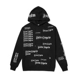 Palm Angels Hoodie Letter Hooded Sweater Men's and Women's Loose Hoodie Coat