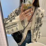 Preppy Aesthetic Sweater Autumn and Winter Women's Knitted Retro Style Loose Sweater Coat