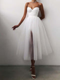 Bridesmaid Dress Multi-Color Straps Tulle Dress for Spring and Summer