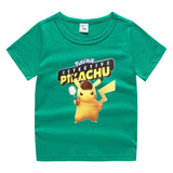 Children Pokemon Pikachu T Shirt Cotton T-shirt Casual Sports