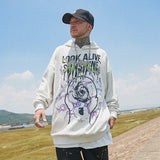 Mens Fall Outfits High Street Sweater Men's Hooded Thin Oversize Couple Loose Top Women's Autumn
