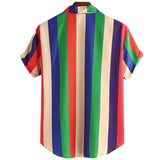 Men Hawaii Shirts Men's Casual Loose Short Sleeves Shirt