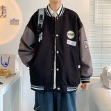 Yellow Varsity Jacket Jacket Men's Autumn Loose High Street Sports Baseball Uniform Men