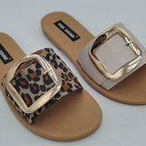 Women Open Toe Sandals Flats Large Size Spring Stylish Peep Toe Low Heel Slip-on Sandals