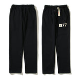 Kanye West Sunday Service Pant Fog Double Line Loose Casual 1977 Flocking Terry Trousers