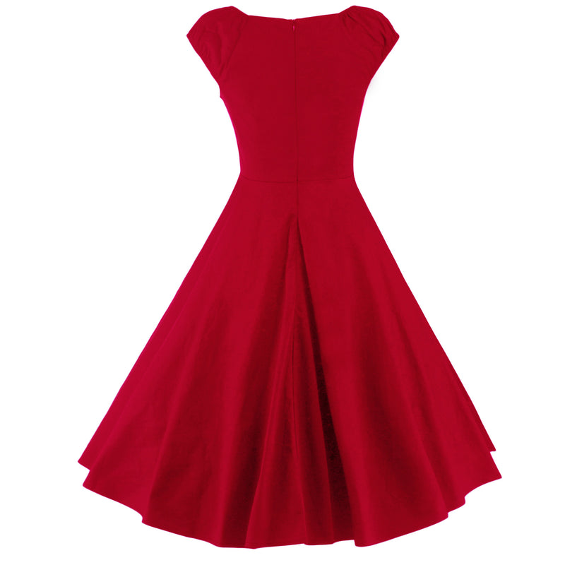 Cocktail Attire for Women Spring Summer Vintage Dress Short Sleeve Elegant Short Dress