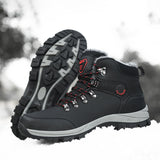 Men's Martin Boots Winter Fleece-Lined Warm High-Top Outdoor Fashion
