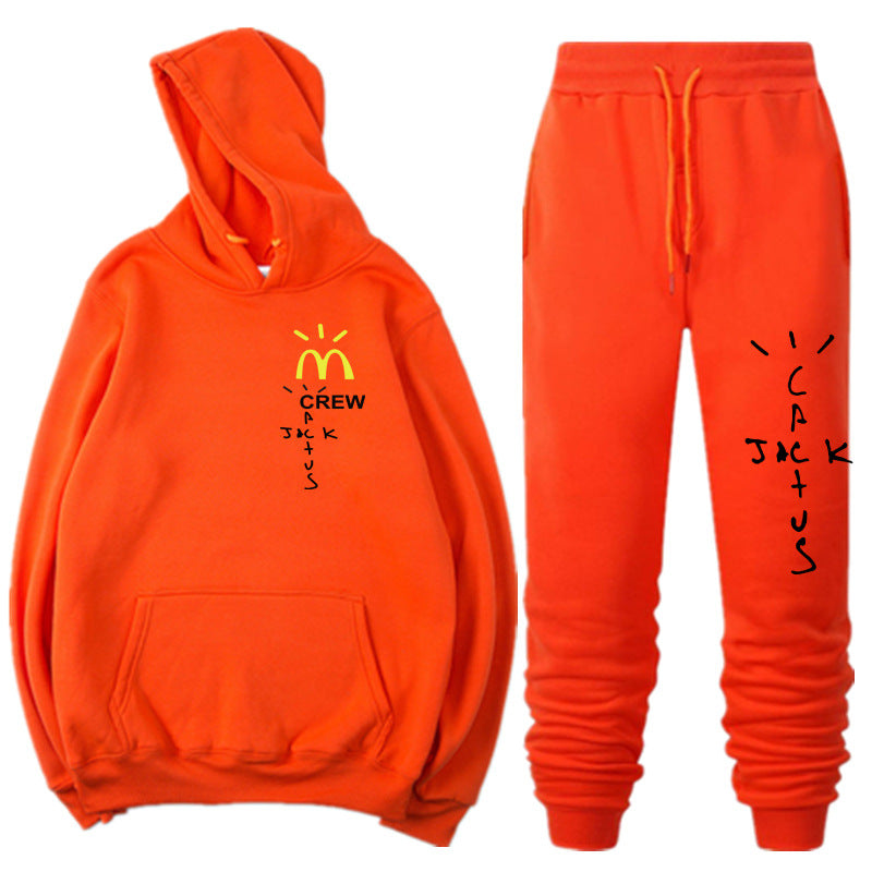 Travis Scott Astroworld Hoodie & Pant 2 Piece Set McDonald Jack Men's and Women's Hoodies Autumn Winter Sweater