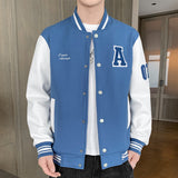Varsity Jacket Vintage Baseball Jacket Men's Autumn and Winter Letters Printed All-Matching Texture Towel Embroidery Jacket