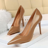 Nude Heels for Wedding High Heels Spring Girl Black Work Shoes