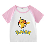 Children Pokemon Pikachu T Shirt Short Sleeve T-shirt Cotton Leisure Sports