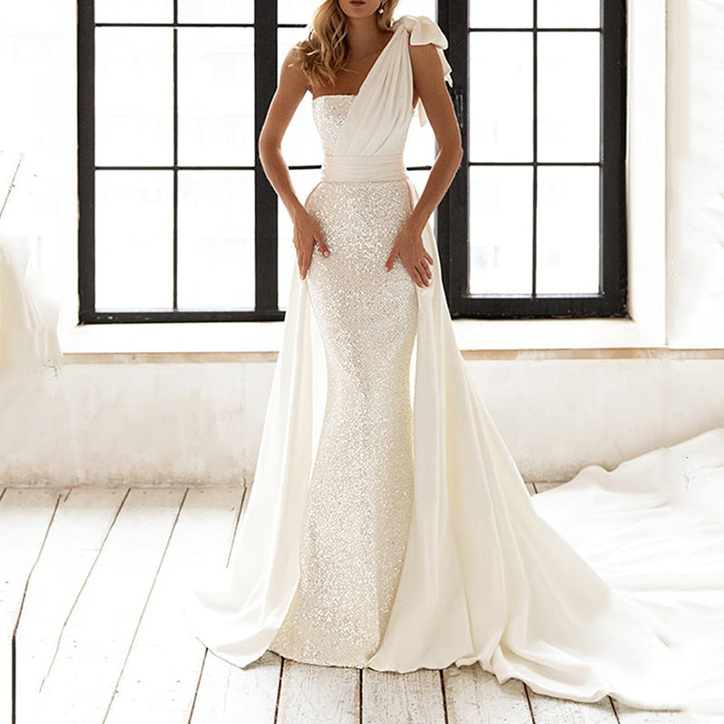 Olivia Wilde Dress Slim Dress Sexy Sequined White Dress