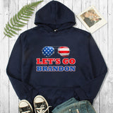 Let'S Go Brandon Hoodie Glasses Printed Hoodie