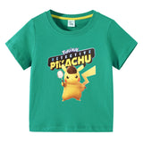 Children Pokemon Pikachu T Shirt Summer Clothing Short Sleeve T-shirt Leisure Sports