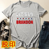 Let'S Go Brandon T Shirt Summer Personalized English Printed Short Sleeve T-Shirt