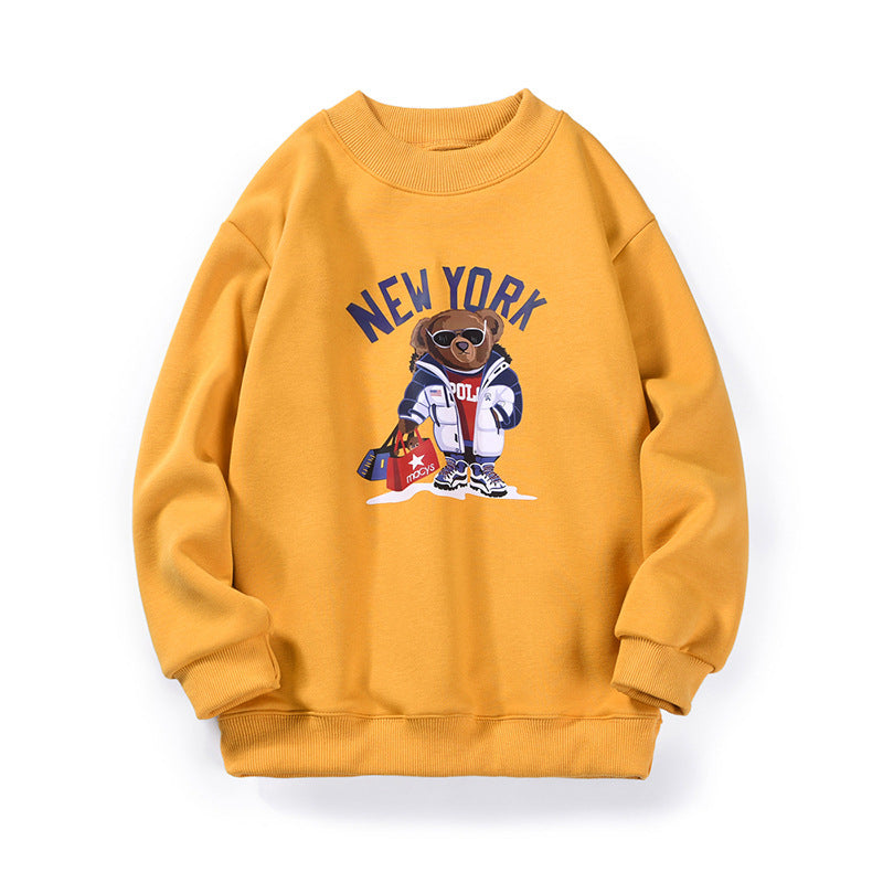 Children Boy Hoodie Autumn and Winter Children's Clothing Brushed Hoody Sweatshirt