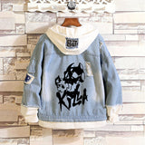 Comic Denim Jacket Anime Denim Jacket Coat