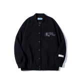 Baby Blue Varsity Jacket Retro Hip Hop Baseball Uniform Jacket Men and Women