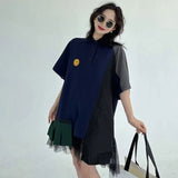 Smiley Face T Shirt Polo Collar T-shirt