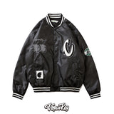 Beige Varsity Jacket Letter Embroidery Style Baggy Coat Men's and Women's Cotton-Padded Jacket Quilted Baseball Uniform Winter