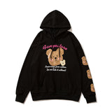 Mens Fall Outfits Bear Hooded Sweater Men and Women Autumn Couple Casual Jacket