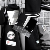 Yellow Varsity Jacket Color Matching Badge Sports Baseball Uniform Breasted Coat Sweatshirt Men's Spring and Autumn