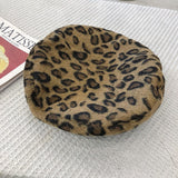 Leopard Fur Hat Beret