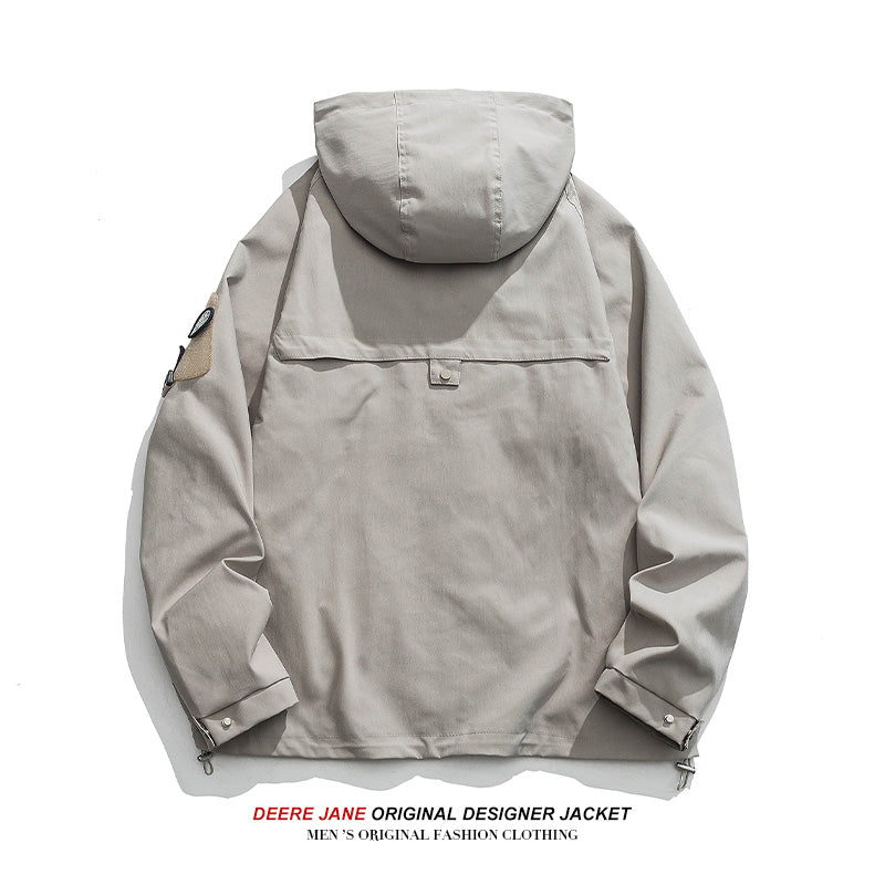 Men Jacket Men's Spring and Autumn Loose All-Match Outdoor Casual Jacket