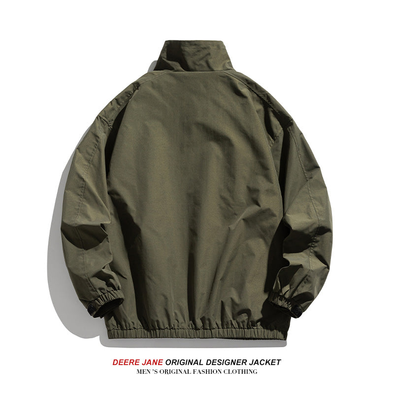 Men Jacket Spring Coat Men's Spring and Autumn Loose All-Matching Outdoor Casual Jacket