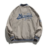 College Jacket Letter Embroidered Jacket Vintage Corduroy Loose Casual Baseball Jacket
